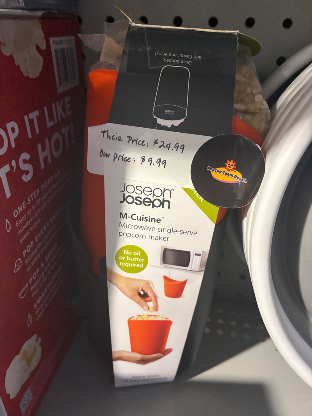 Joseph Joseph M-Cuisine Single-Serve Microwave Popcorn Maker - Orange